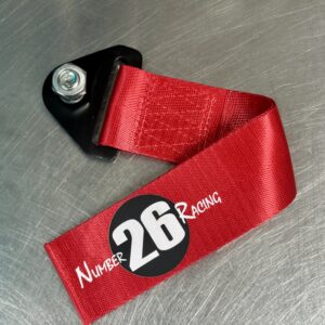 Number 26 Racing Tow Strap- Red - Image 1