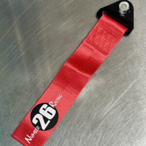 Number 26 Racing Tow Strap- Red - Image 2
